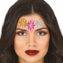 BIJOUX DE PEAU ADHÉSIF VISAGE FLEURS ADULTE