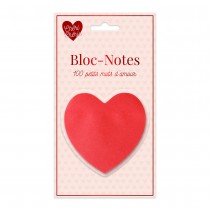 BLOC-NOTES CUR 100 PETITS MOTS D\'AMOUR 8CM ROUGE