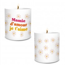 BOUGIE CÉRAMIQUE MAMIE D\'AMOUR JE T\'AIME 9.5X8X8CM