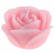 BOUGIE DÉCORATIVE FLEUR ROSE 12X7CM ROSE