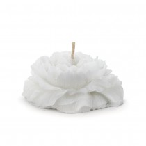 BOUGIE FLOTTANTE CIRE DÉCO PIVOINE 8X4CM BLANC