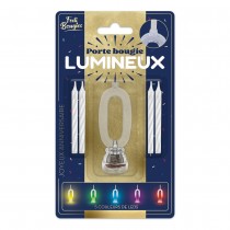 BOUGIE LUMINEUSE CHIFFRE 0 LED CLIGNOTANT 7CM