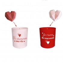 BOUGIE PARFUMÉE VERRE AMOUR MESSAGE AFFECTIF