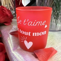 BOUGIE PARFUMÉE VERRE AMOUR MESSAGE AFFECTIF