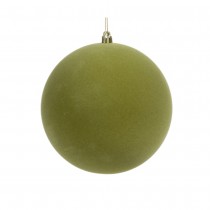 BOULE NOËL FLOQUÉE 12CM VERT