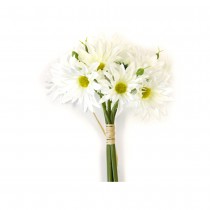 BOUQUET 18 MARGUERITES ARTIFICIELLES 24CM BLANC