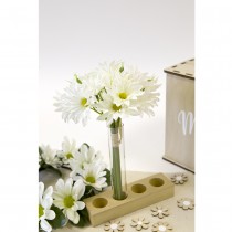 BOUQUET 18 MARGUERITES ARTIFICIELLES 24CM BLANC