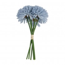 BOUQUET 6 TIGES DAHLIA ARTIFICIEL 26CM BLEU CIEL