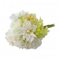 BOUQUET JADE FLEURS ARTIFICIELS 32CM BLANC