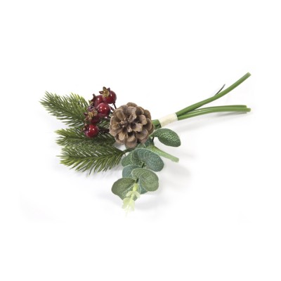 BOUQUET NOL BAIES SAPIN POMME DE PIN 24X13CM