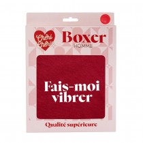 BOXER COTON FAIS-MOI VIBRER ROUGE HOMME