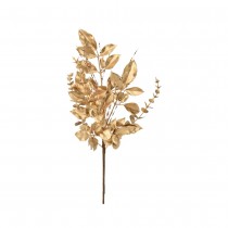 BRANCHE FEUILLAGE FER 23X7.6X50CM OR