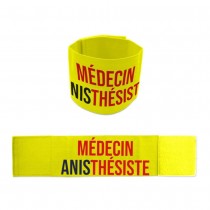 BRASSARD ÉLASTIQUE MÉDECIN ANISTHÉSISTE 9CM JAUNE