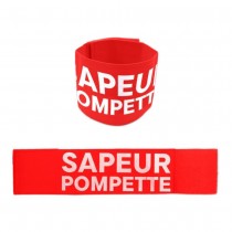 BRASSARD ÉLASTIQUE SAPEUR POMPETTE 9CM ROUGE