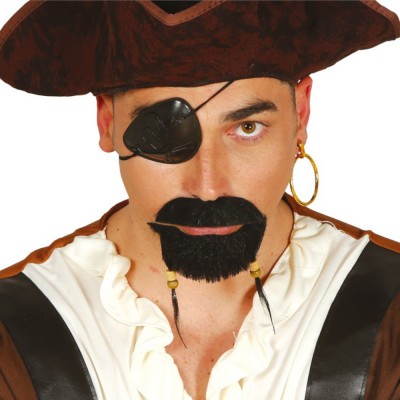 Set Pirate garçon, 5 pcs (gilet, chapeau, cache-oeil, crochet et boucle d' oreille) chez DeguizFetes.