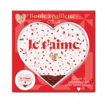 CADRE PHOTO CUR 3D AMOUR CONFETTIS ROUGE 10X9X3CM