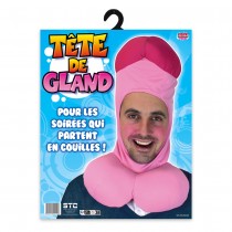 CAGOULE HUMOUR TÊTE DE GLAND ROSE ADULTE