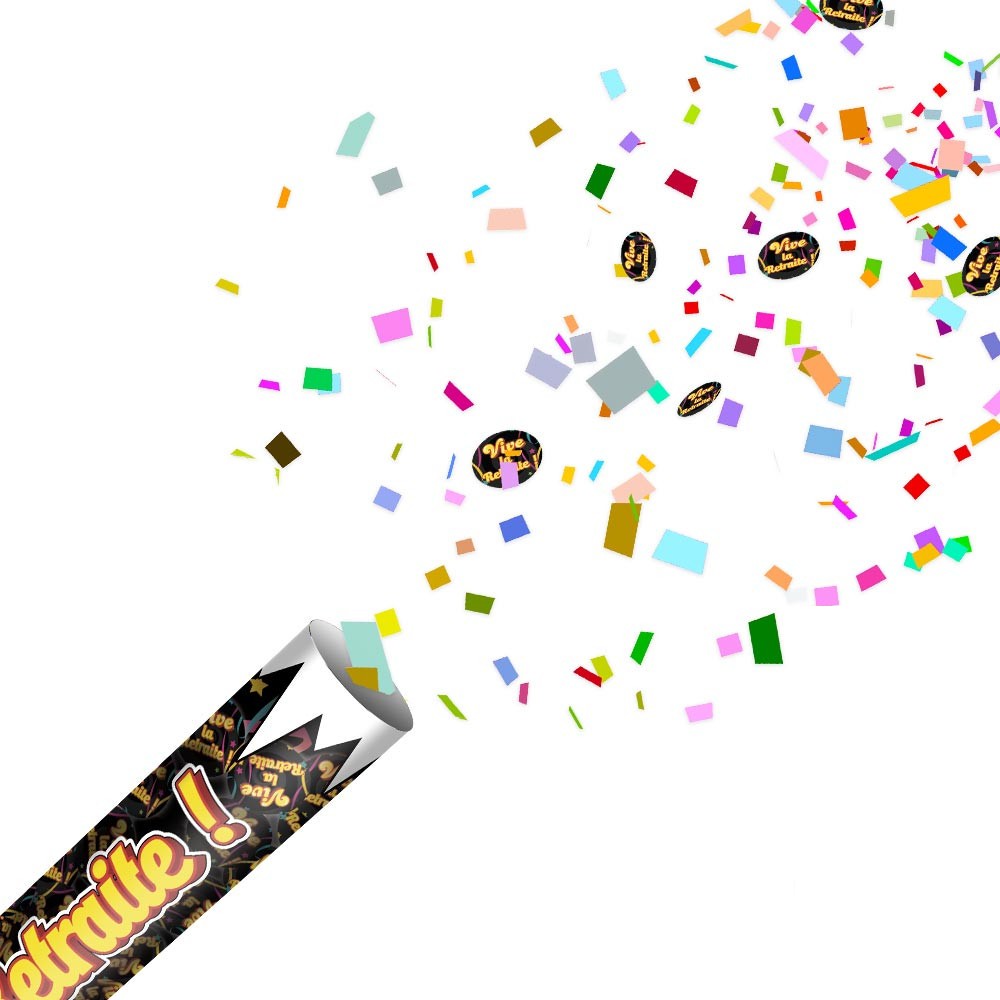Canon à confettis chiffre anniversaire - Confettis anniversaire adulte