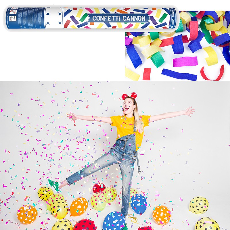 Canon à confettis multicolores - Espace fete