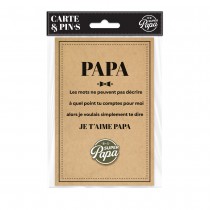 CARTE ET PINS SUPER PAPA