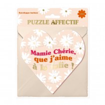 CARTE PUZZLE C?\'UR MESSAGE MAMIE CHÉRIE 14CM