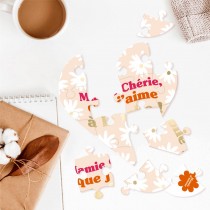 CARTE PUZZLE C?\'UR MESSAGE MAMIE CHÉRIE 14CM