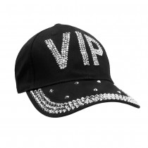 CASQUETTE VIP CLOUS POLYESTER NOIR ADULTE