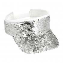 CASQUETTE VISIÈRE SEQUINS ARGENT ADULTE