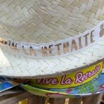 CHAPEAU BORSALINO PAILLE RUBAN RETRAITE ADULTE