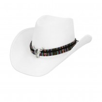 CHAPEAU COWBOY TEXAN DJANGO BLANC ADULTE