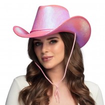 CHAPEAU COWGIRL ROSE PERLÉ ADULTE