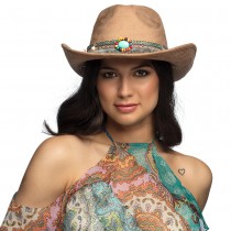 CHAPEAU DE COWBOY IBIZA BOHO-CHIC ADULTE