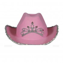 CHAPEAU DE COWGIRL ROSE ENFANT