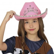 CHAPEAU DE COWGIRL ROSE ENFANT