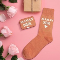 CHAUSSETTES COTON PAILLETTES MAMAN CHÉRIE FEMME