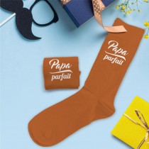 CHAUSSETTES COTON TERRACOTTA PAPA PARFAIT ADULTE