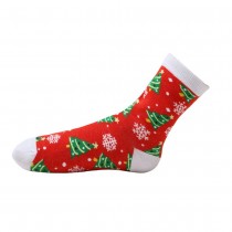 CHAUSSETTES NOËL À MOTIFS SAPIN FLOCON ROUGE HOMME