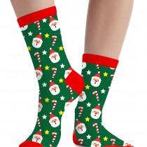 CHAUSSETTES NOËL À MOTIFS SUCRE SANTA VERT HOMME