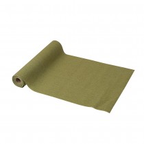 CHEMIN DE TABLE EFFET LIN 28CMX5M VERT OLIVE