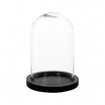 CLOCHE EN VERRE 26 CM SUR SOCLE