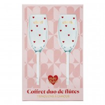 COFFRET DUO VERRES FLÛTES CHÉRI-CHÉRIE