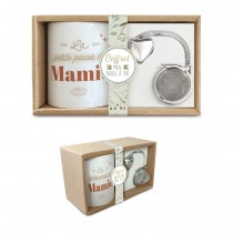 COFFRET MUG BOULE À THÉ LA PAUSE DE MAMIE