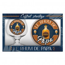 COFFRET PAPA AU RHUM VERRE DESSOUS LIÈGE