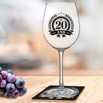 COFFRET VERRE A VIN 20 ANS