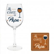 COFFRET VERRE SOUS-VERRE TERRACOTTA CUVÉE PAPA