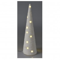 CÔNE LUMINEUX 20 LEDS BLANC CHAUD 40CM BLANC