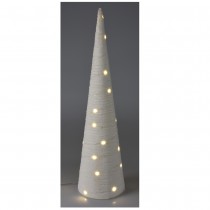 CÔNE LUMINEUX 30 LEDS BLANC CHAUD 60CM BLANC