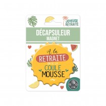 DÉCAPSULEUR MAGNÉTIQUE RETRAITE MOUSSE 7CM JAUNE