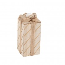 DÉCO CADEAU BOIS NUD JUTE BEIGE 12X6CM NATURE