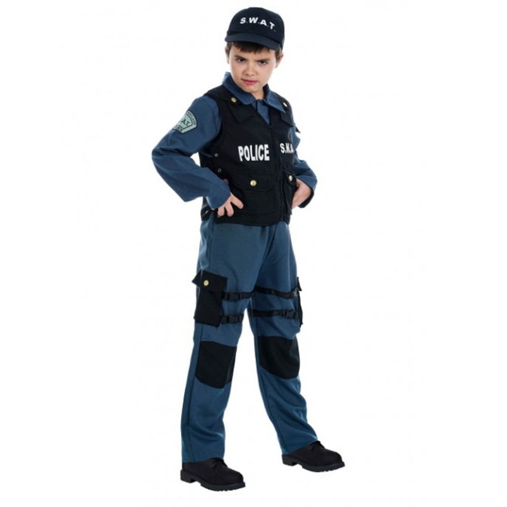 Deguisement agent du swat 5-7 ans, fetes et anniversaires
